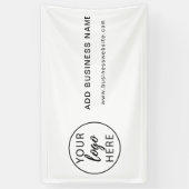 Aangepast bedrijfslogo spandoek (Verticaal)