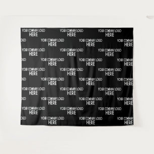 Aangepast bedrijfslogo Step & Repeat achtergrond z Wandkleed