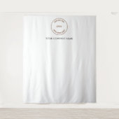 Aangepast bedrijfslogo Witte evenement foto-achter Wandkleed (Voorkant)