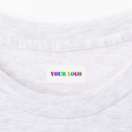 Aangepast bedrijfslogo Zakelijke labels voorbeeld (Aangebracht)