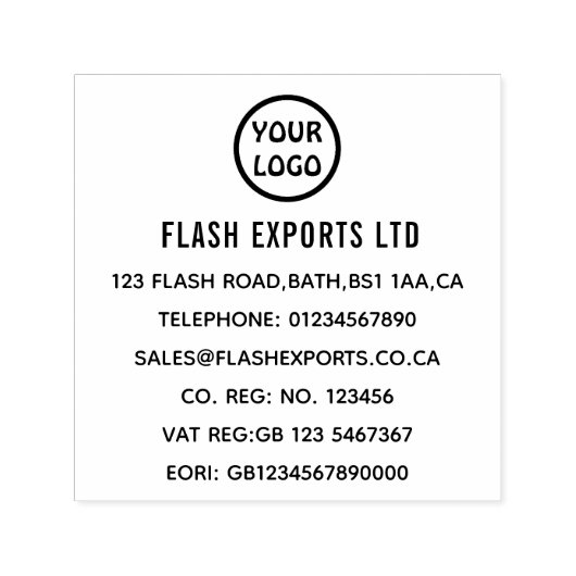 Aangepast bedrijfslogo  zelfinktende stempel (Design)