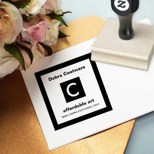 Aangepast bedrijfsmonogram 	rubberstempel