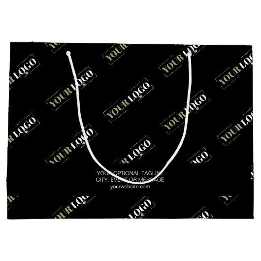 Aangepast bedrijfspatroon en optionele tekst groot cadeauzakje (Achterkant)