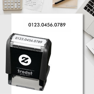Aangepast bedrijfsrekeningnummer zelfinktende stempel