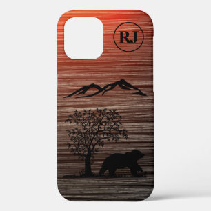 Aangepast Beer Silhouette Apple iPhone 12 Robuust  iPhone 12 Hoesje