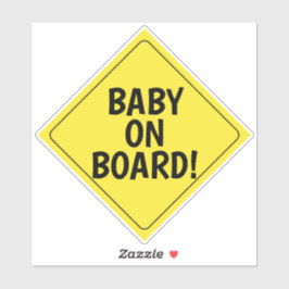 Aangepast bericht Baby aan boord van de auto Sticker