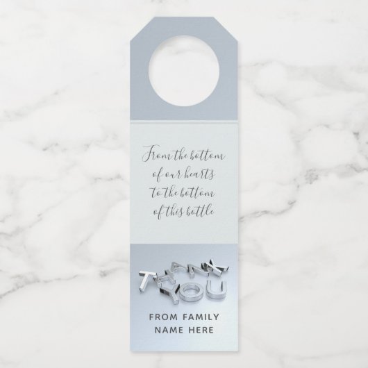 Aangepast Bericht Bedankt Fles Labels (Voorkant)