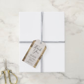 Aangepast bericht Dank u Rustieke Houten Huwelijks Cadeaulabel (Met Touw)