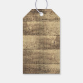 Aangepast bericht Dank u Rustieke Houten Huwelijks Cadeaulabel (Achterkant)