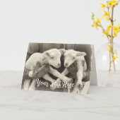 Aangepast bericht dubbele lampjes kaart (Gele Bloem)