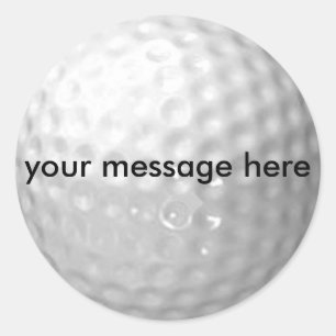 Aangepast bericht Golfbal Stickers