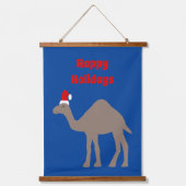 Aangepast bericht kerstkameel bevestigen hangend wandkleed (Voorkant)