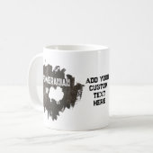 Aangepast bericht Pommeranian Pet Dog Dad Koffiemok (Voorkant links)