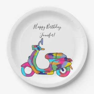 Aangepast bericht Rainbow Motor Scooter Moped Papieren Bordje