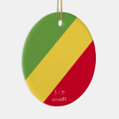 Aangepast bericht Republiek Congo Vlag Keramisch Ornament (Rechts)