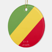 Aangepast bericht Republiek Congo Vlag Keramisch Ornament (Links)