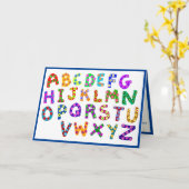 Aangepast bericht van Fun & Cute Alphabet ABCs Kaart (Gele Bloem)