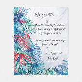 Aangepast bericht voor lang Relatie op afstand Fleece Deken (Voorkant)