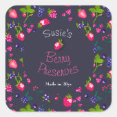 Aangepast ・ Berry behoudt DIY Canning Vierkante Sticker (Voorkant)
