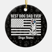 Aangepast beste hond vader ooit Duitse herderschap Keramisch Ornament (Voorkant)