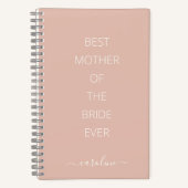 Aangepast beste moeder van de Bride Modern Blush P Notitieboek (Voorkant)
