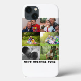 Aangepast beste opa ooit 6 fotocollage iPhone 13 hoesje