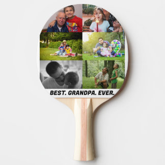 Aangepast beste opa ooit 6 fotocollage tafeltennisbatje
