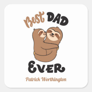 Aangepast beste pap ooit klauw vierkante sticker