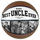 Aangepast BESTE UNCLE OOIT Moderne Cool Family 3 F Basketbal (Voorkant)