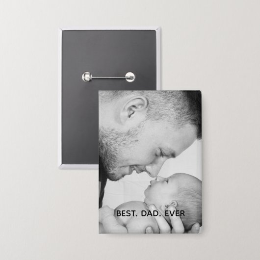 Aangepast beste vader ooit button (Voorkant / Achterkant)