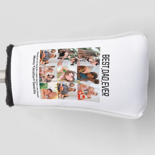 Aangepast beste vader ooit vaders Dag 9 Foto Colla Golfheadcover (Voorkant)
