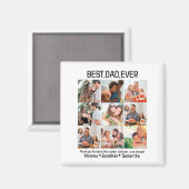 Aangepast beste vader ooit vaders Dag 9 Foto Colla Magneet (Voorkant / Achterkant)