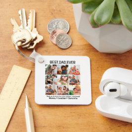 Aangepast beste vader ooit vaders Dag 9 Foto Colla Sleutelhanger