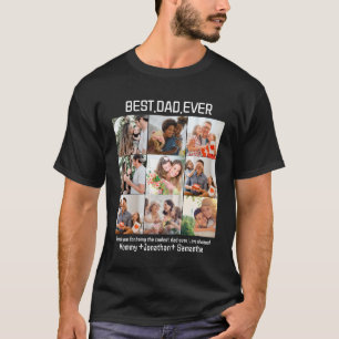 Aangepast beste vader ooit vaders Dag 9 Foto Colla T-shirt