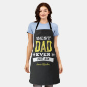 Aangepast beste vader Papa vader ooit gewoon grapp Schort (Gedragen)