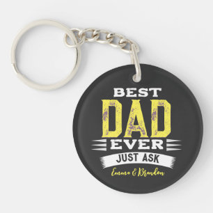 Aangepast beste vader Papa vader ooit gewoon grapp Sleutelhanger