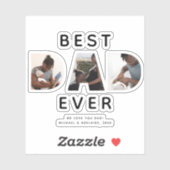 Aangepast beste vaders Dag Foto Collage Sticker (Vel)