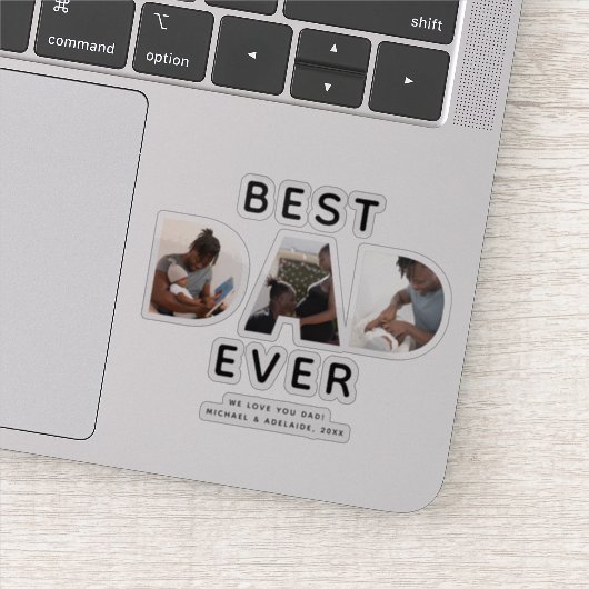 Aangepast beste vaders Dag Foto Collage Sticker (Detail)