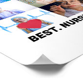 Aangepast beste verpleegster ooit 6 fotocollage poster (Hoek)