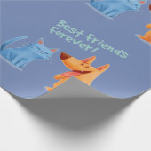 Aangepast beste vrienden voor altijd cadeaupapier (Hoek)