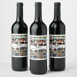 Aangepast beste vrienden voor Brothers Brothers Fo Wijn Etiket