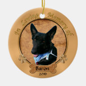 Aangepast besteld bij het afspelen van Memory Dog  Keramisch Ornament (Voorkant)