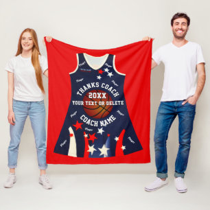 Aangepast bestelde NetBall-mandje Fleece Deken
