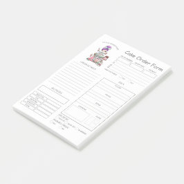 Aangepast bestelformulier bakkerij post-it® notes