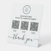 Aangepast betalings-QR-voetstukbord Reclamebord Met Voetstuk (Voorkant)
