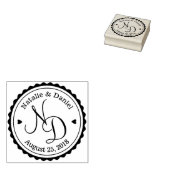 Aangepast Bewaar de datum Bruiloft Rubber Stempel  (Gestempeld)