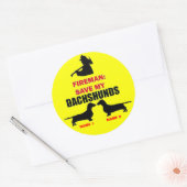 Aangepast Bewaar Mijn Dachshunds Ronde Sticker (Envelop)