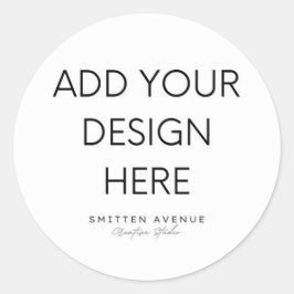 Aangepast bewerkbaar ronde sticker