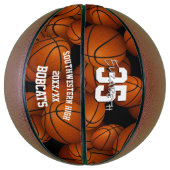 Aangepast bewerkbare tekst op maat gesneden mini basketbal (Verticaal)