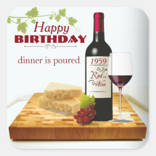 Aangepast BIEDDAGJAAR Wijn Gift Label Stickers